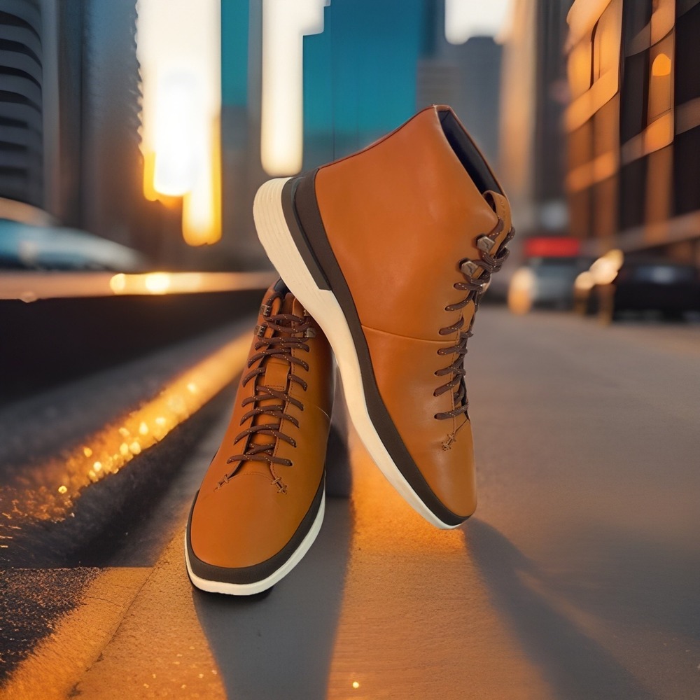 Wolf & Shepherd Crossover Hiker WTZ Men's Sz 10.5 Honey/White Hiking Boots NIB